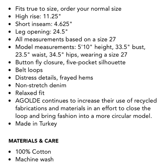 Agolde Parker Long Jean Shorts - Picture 8 of 8